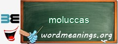 WordMeaning blackboard for moluccas